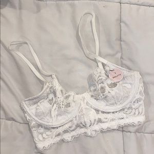White lace bralette